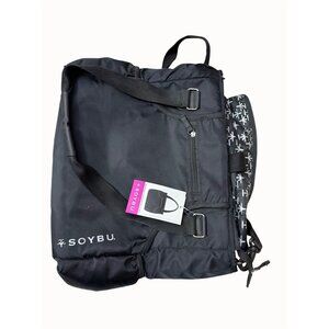 NWT Soybu Moksha Convertible Bag Black Nylon Tote Backpack Yoga GYM Compartment